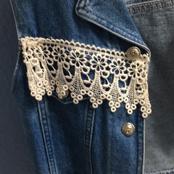 Vintage denim lace vest - Picture 6 of 8